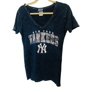 NEW YORK YANKEES MLB Womens Fitted‎ Shirt Blue